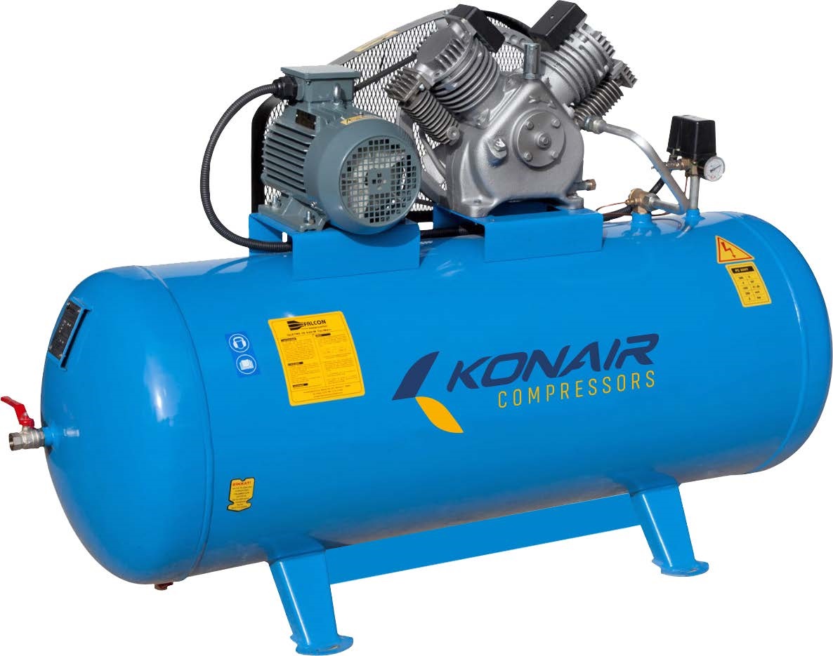 SINGLE STAGE PISTON COMPRESSOR WITH DOUBLE CYLINDERS